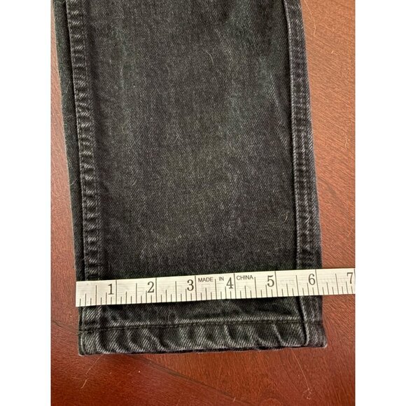 Sezane Denim High Rise Button Fly Brut Jeans in Black Gray Size 28 - Picture 11 of 13
